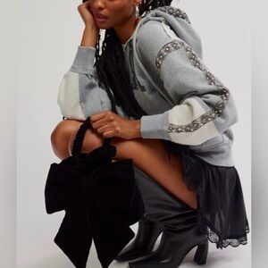 Free People Belle Velvet Bow Bag